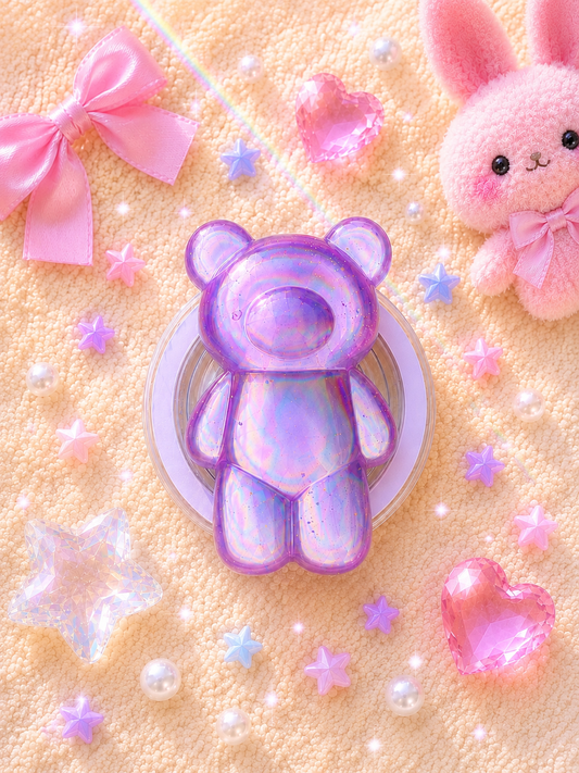 Lavender Crystal Bear Grip