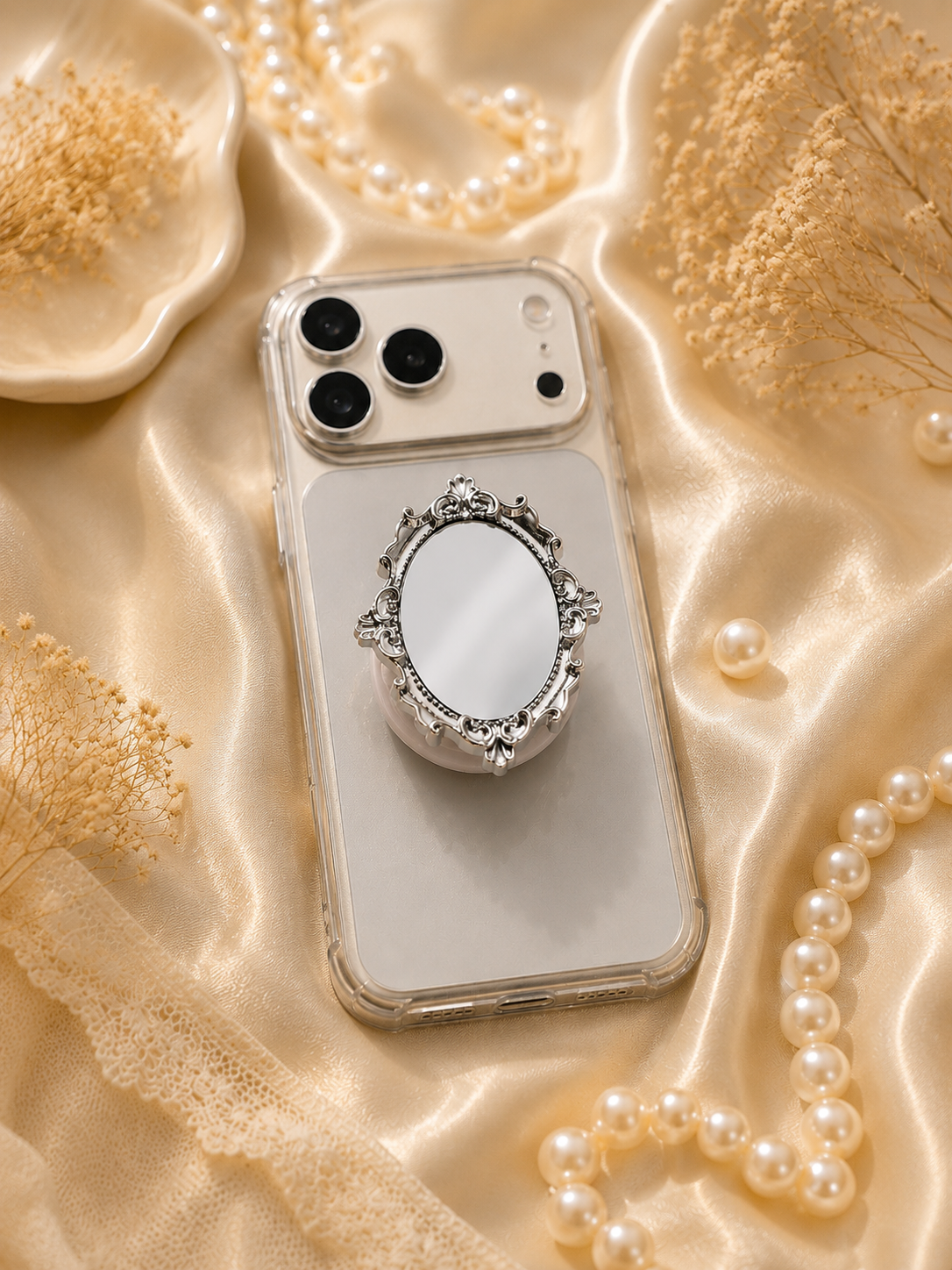 Vintage Silver Mirror Grip